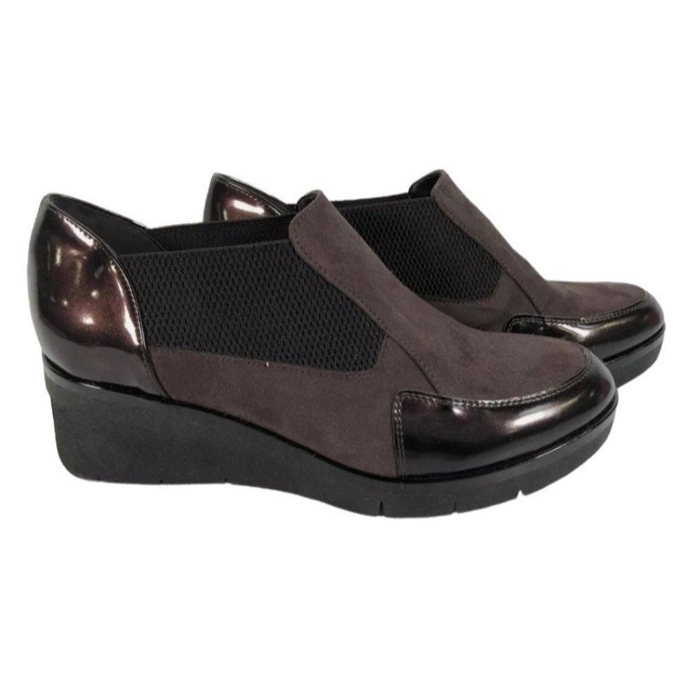 Italeau Italy Women's Brown Leather Platform Shoes Size EU37/US 6.5 *No Box*